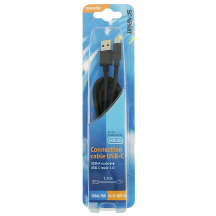 SCANPART - Charging- and Data cable - USB-A (Male) - USB-C (Male) - 1.0 m image