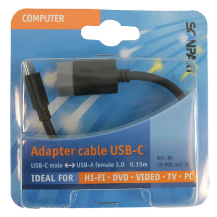 SCANPART - Adapter cable - USB-C (Male) - USB-A (Female) - 0.15 m image
