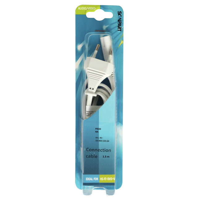 SCANPART - Device cord - Plug 230 V (Male) - C7(Female) 1.5 m 2 x 0.75 mm Power cord image
