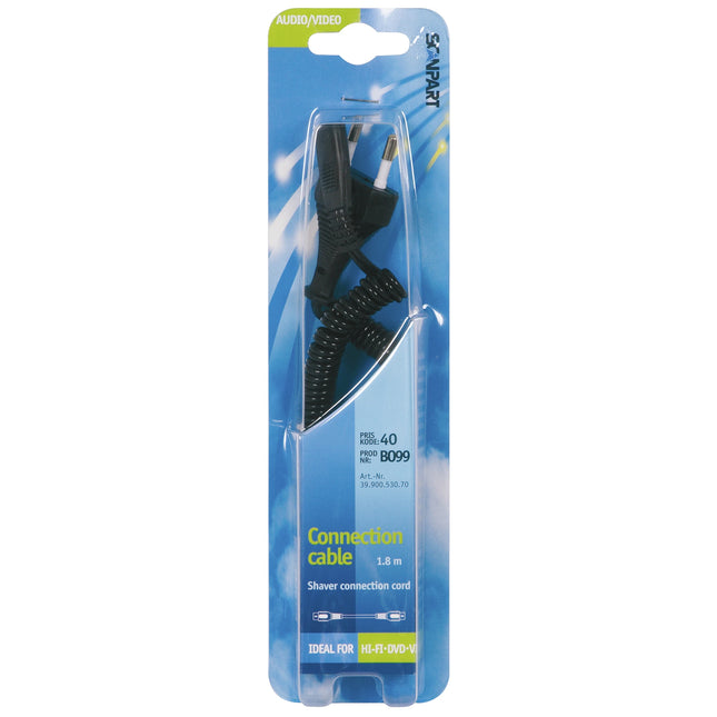 SCANPART - Shaver cord - 1.5 m - B099 - Black image