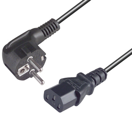 SCANPART - Device cord - Plug 230 V (Male) - C14 (Female) 2.5 m 3 x 1.5 mm Grounded|Soft PVC|Angled plug image