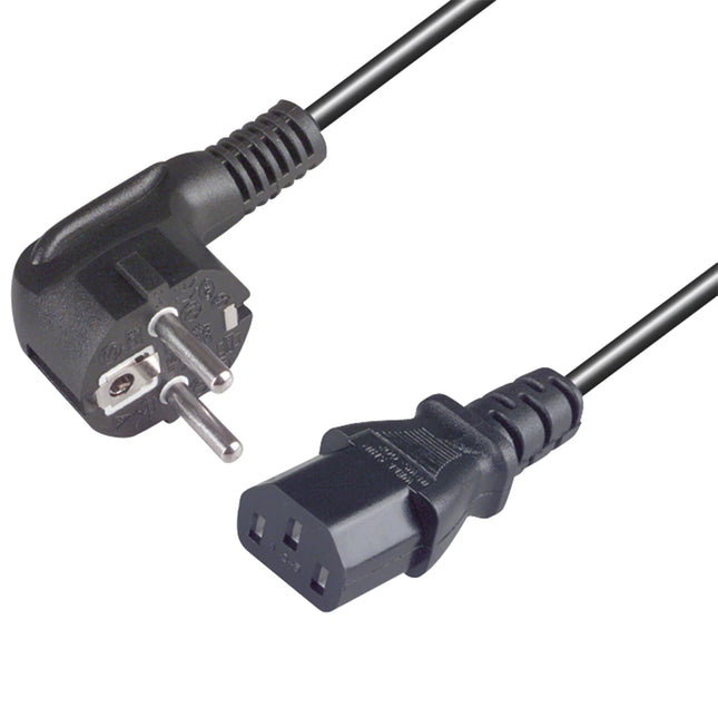 SCANPART - Device cord - Plug 230 V (Male) - C14 (Female) 2.5 m 3 x 1.5 mm Grounded|Soft PVC|Angled plug image