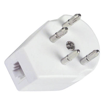 SCANPART - Plug Adapter Phone - Telephone plug (Male) - angled - Modular connection 6P4C - RJ12   Possibility for second plug image