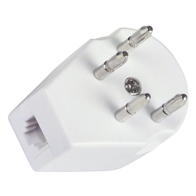 SCANPART - Plug Adapter Phone - Telephone plug (Male) - angled - Modular connection 6P4C - RJ12   Possibility for second plug image
