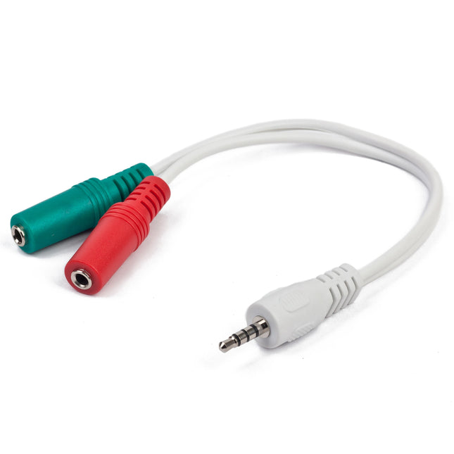 SCANPART - Adapter cable - 3.5 mm Jack (Male) - 2 x 3.5 mm Jack (Female) - 0.2 m image