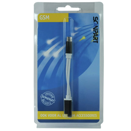 SCANPART - Charging- and Data cable - Adapter cable - USB-C (Male) - USB-C (Female) + 3.5 mm Jack (Female) - 0.1 m image