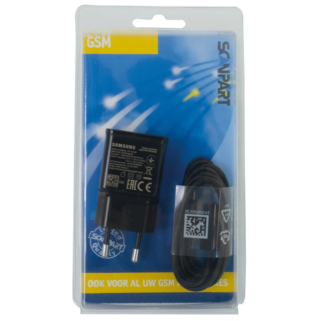 SCANPART - Charger - USB-A + cable USB-C - 15 W - Black image