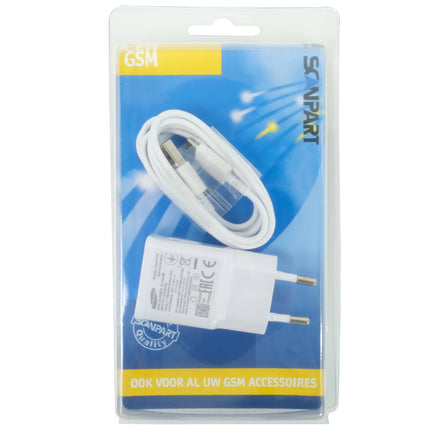 SCANPART - Charger - USB-A + cable USB-C - 15 W - White image