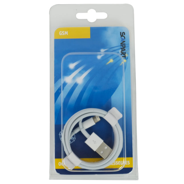 SCANPART - Charging- and Data cable - USB-A (Male) - Lightning (Male) - 1.0 m image