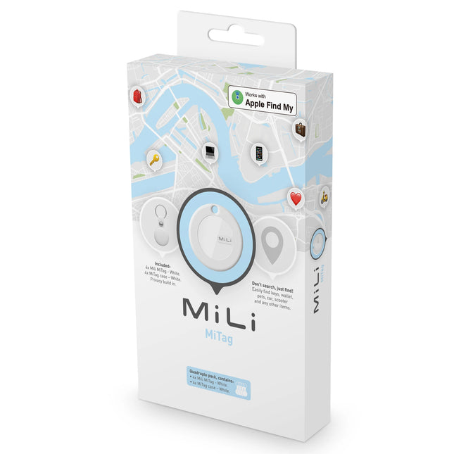 MILI - MiTag Bluetooth tracker (MFi) + white pendant 4pcs image