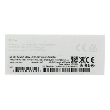 APPLE - Charger - USB-C - 20 W - White image