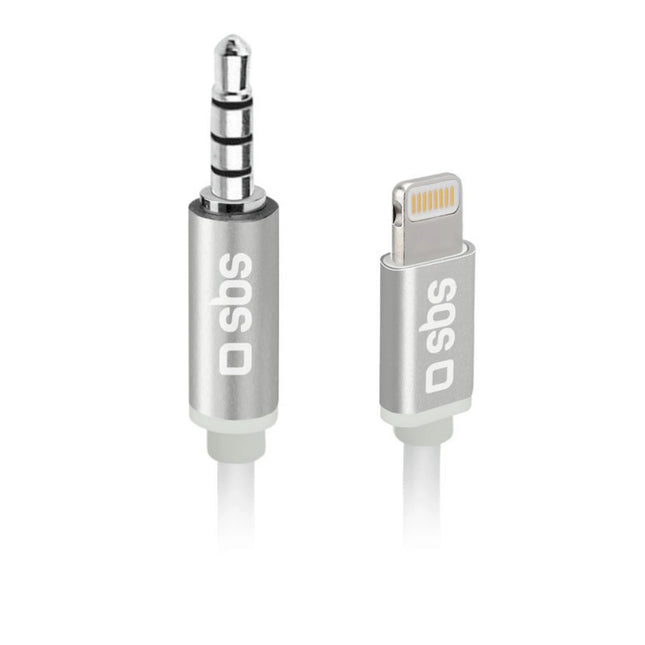 SBS - Charging- and Data cable - 3.5 mm Jack (Male) - Lightning (Male) - 1.0 m image
