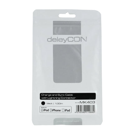 DELEYCON - Charging- and Data cable - USB-A (Male) - Lightning (Male) - 1.0 m image