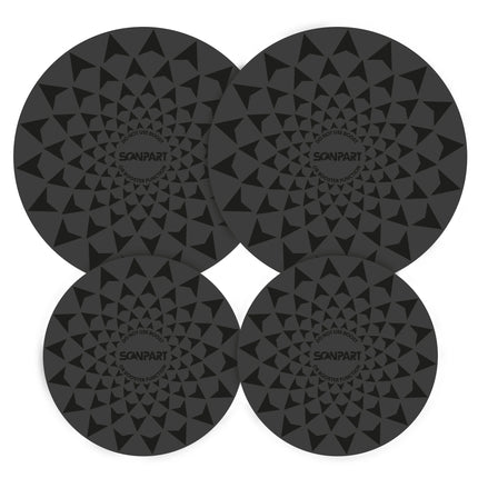 SCANPART - Protective mats - Ø 20 cm - Ø 26 cm - Black - 4 Pieces image