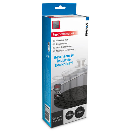 SCANPART - Protective mats - Ø 20 cm - Ø 26 cm - Black - 4 Pieces image