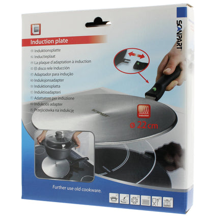 SCANPART - Induction adapter plate - Ø 22 cm - Stainless steel image