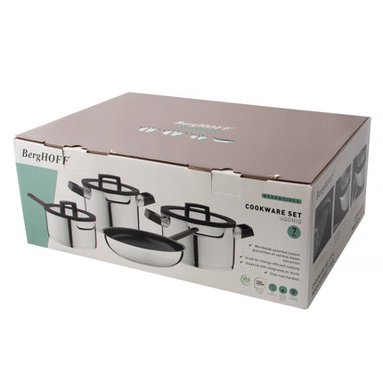 BERGHOFF - Cookware Set - Downdraft-Friendly - 7-Piece - Stainless Steel image