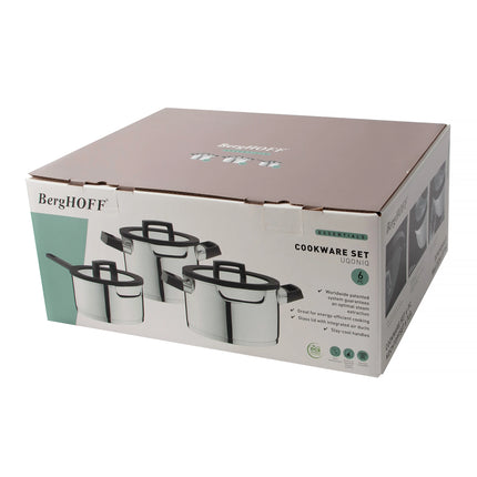 BERGHOFF - Cookware Set - Downdraft-Friendly - 6-Piece - Stainless Steel image