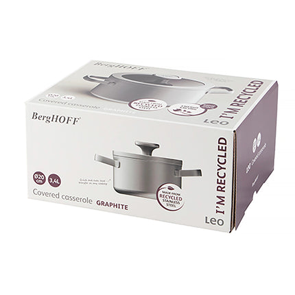 BERGHOFF - Saucepan - Ø20 cm - Stainless steel - With lid - Stainless steel image