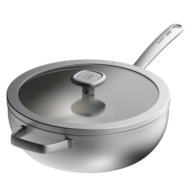 BERGHOFF - Wok - Leo - Ø28 cm - With Lid - Stainless Steel image