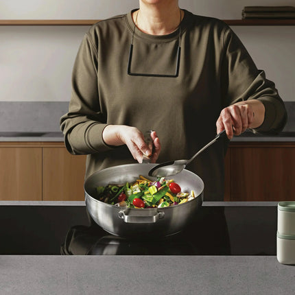 BERGHOFF - Wok - Leo - Ø28 cm - With Lid - Stainless Steel image