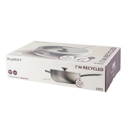 BERGHOFF - Wok - Leo - Ø28 cm - With Lid - Stainless Steel image