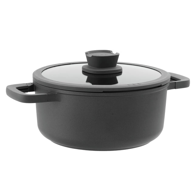 BERGHOFF - Saucepan - Leo Stone+ - Ø24 cm x 11 cm - With lid - Aluminum image