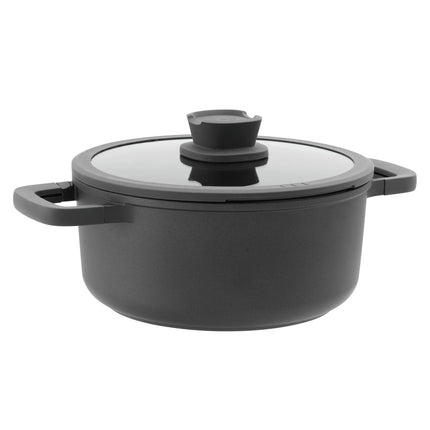BERGHOFF - Saucepan - Leo Stone+ - Ø24 cm x 11 cm - With lid - Aluminum image