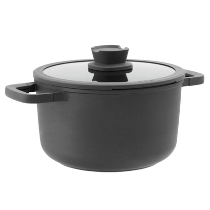 BERGHOFF - Saucepan - Leo Stone+ - Ø24 cm x 14 cm - With lid - Aluminum image