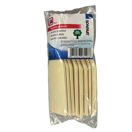SCANPART - Raclette Spatulas / Gourmet Spatulas - Wood - 8 Pieces image