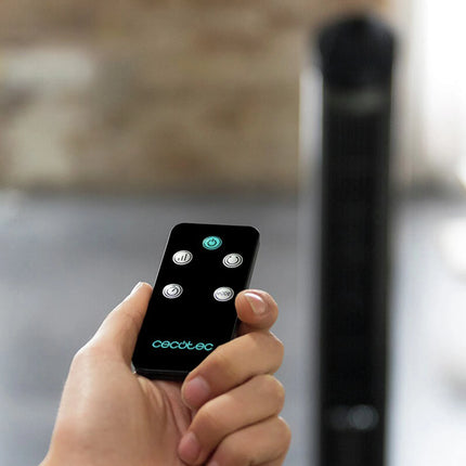 CECOTEC - Fan - Black - Column Model - 84 cm - Rotatable - 3 Speeds - With Timer & Remote Control image