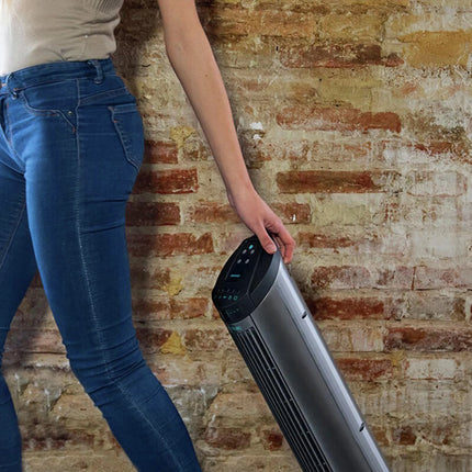 CECOTEC - Fan - Black - Column Model - 84 cm - Rotatable - 3 Speeds - With Timer & Remote Control image