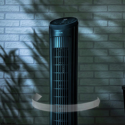CECOTEC - Fan - Black - Column Model - 102 cm - Rotatable - 3 Speeds - With Timer & Remote Control image