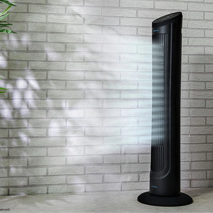 CECOTEC - Fan - Black - Column Model - 102 cm - Rotatable - 3 Speeds - With Timer & Remote Control image
