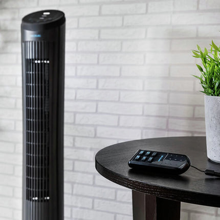 CECOTEC - Fan - Black - Column Model - 102 cm - Rotatable - 3 Speeds - With Timer & Remote Control image