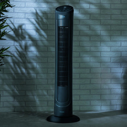 CECOTEC - Fan - Black - Column Model - 102 cm - Rotatable - 3 Speeds - With Timer & Remote Control image