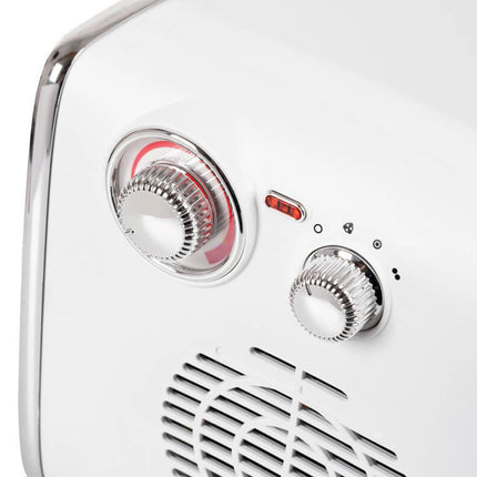 EUROM - Fan Heater - 1800W - White - 3 Power Settings - Retro Model image