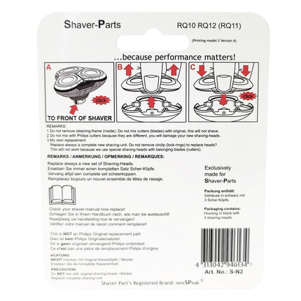 SHAVER-PARTS - Shaver attachment - Complete shaving unit - RQ10, RQ12 (RQ11) - 1 Piece image