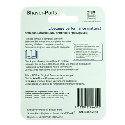 SHAVER-PARTS - 21B - Shaver attachment - Series 3 - Cassette - 1 Piece image