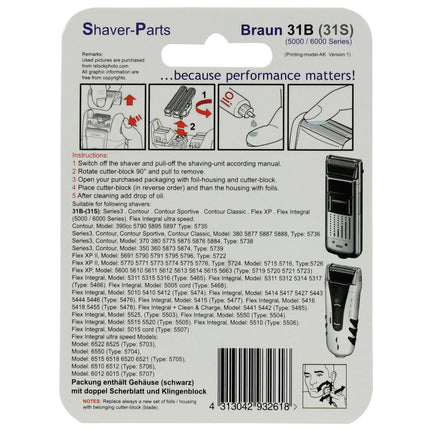 SHAVER-PARTS - combipack black 5000/6000 series - 31B image