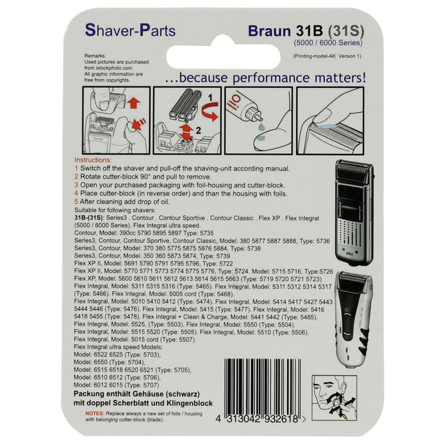 SHAVER-PARTS - combipack black 5000/6000 series - 31B image