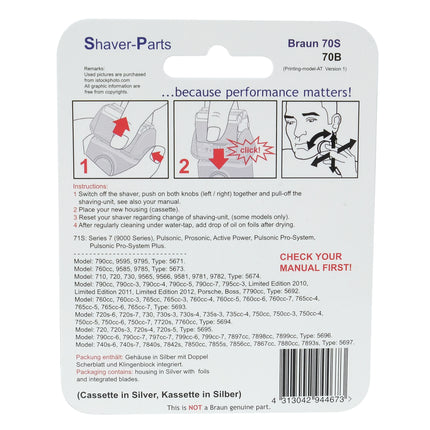 SHAVER-PARTS - 70S - Shaver attachment - Series 7 - Cassette - 1 Piece image