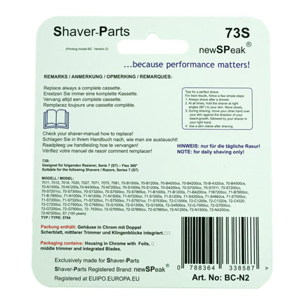 SHAVER-PARTS - 73S - Shaver attachment - Series 7 - Cassette - 1 Piece image