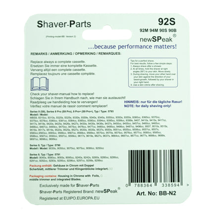 SHAVER-PARTS - 94M - Shaver attachment - Series 9 - Cassette - 1 Piece image