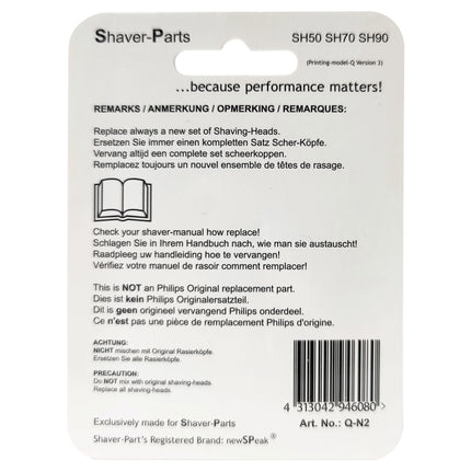 SHAVER-PARTS - SH50, SH70 & SH90 - Shaver attachment - 3 Pieces image