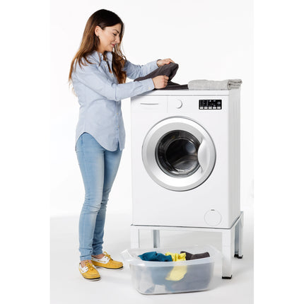 SCANPART - Dryer and Washing Machine Raiser - White - 30 cm x 61 cm x 51 cm image