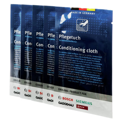BOSCH SIEMENS - maintenance wipes stainless steel surfaces 5pcs. image