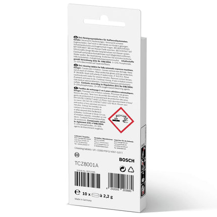 BOSCH - 2in1 cleaning tablets 10x 2.2g - TCZ8001A image