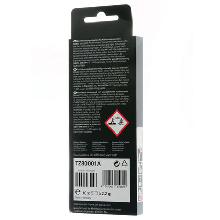 SIEMENS - Coffee Cleaner TZ80001A - Tablet Multi pack - 10 Pieces of 2,2 g image
