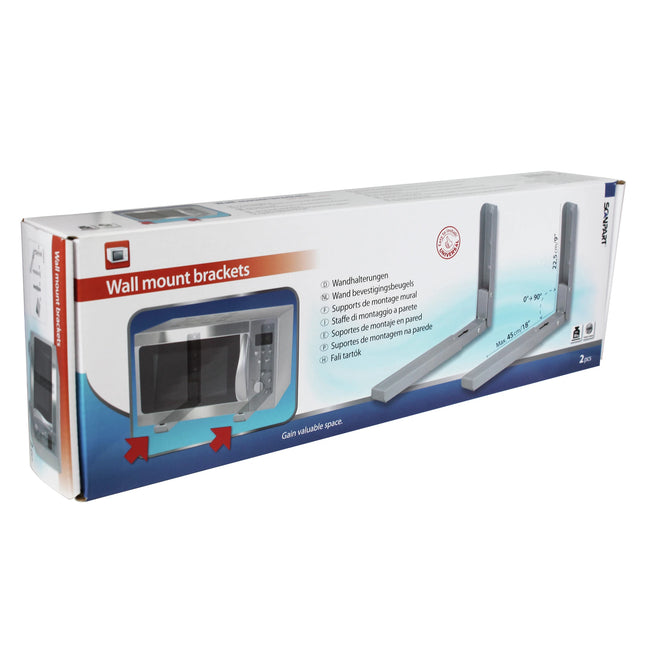 SCANPART - Magnetron brackets - Silver - 22.5 cm x 36.5-35 cm - up to 50KG image